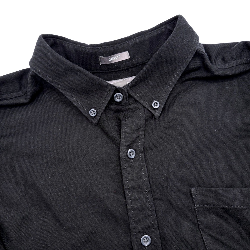 Eddie Bauer Men's 3XL Black Classic Fit Long Sleeve Button Down Shirt